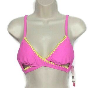 Bikini Nation Cross Cut Out Bikini Swim Top NWT